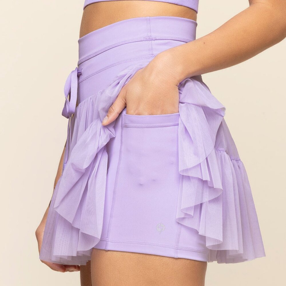 New Popflex Pirouette Skort Digital Lavender Viral Taylor Swift Skirt M Medium - Picture 8 of 11